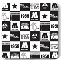 MOTOWN chequered SINGLE COASTER