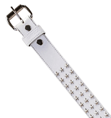 WHITE WITH STAR STUDS