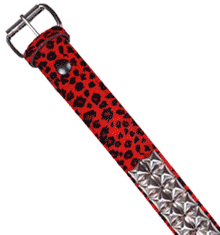 RED LEOPARD PYRAMID STUD
